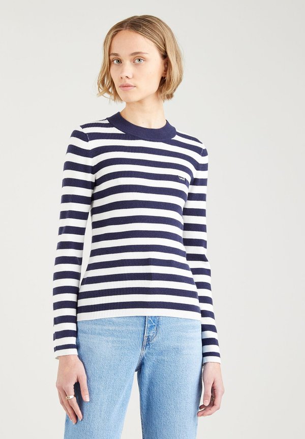 CREWNECK RIB SWEATER - Strickpullover - oreo cookie multi