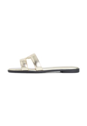 LOGO STRAP - Sandalias planas - gold-coloured