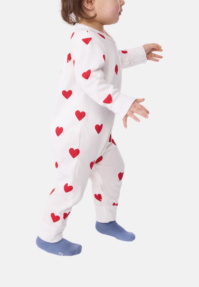 Petit Bateau Dors-Bien Sans Pieds Bébé – Pyjama Coton 100% Rayé Col Cœur, Qualité Française Iconique