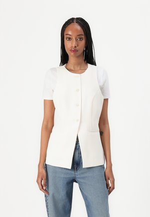 Good American LUXE SUITING SCULPTED  - Vest - cloud white