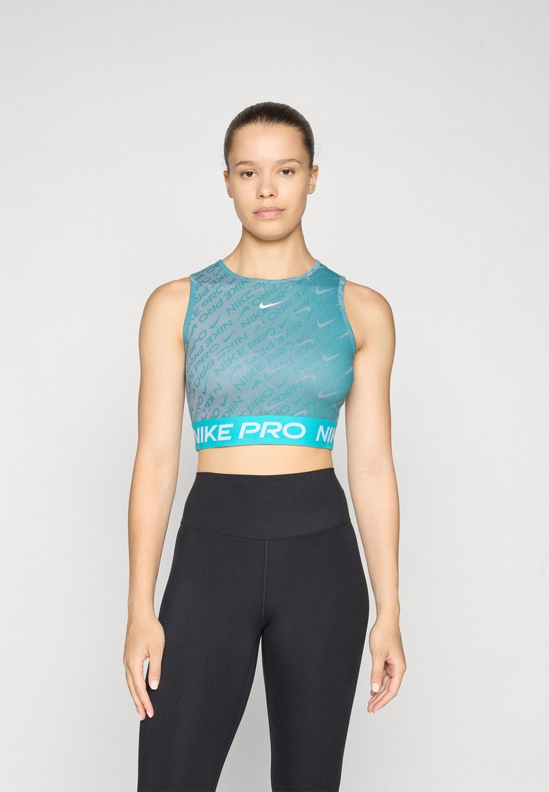 Nike Performance - CROP TANK  - Top - dusty cactus/white, Enlarge