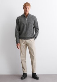 Marc O'Polo TROYER REGULAR - Strickpullover - graphite grey melange