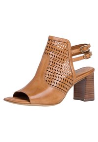 Tamaris TAMARIS SANDALETTE - Schaftsandale - cognac