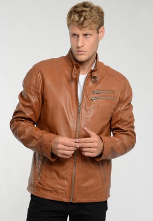 JCC Veste en cuir - cognac