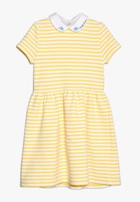 Polo Ralph Lauren STRUCTURED STRIPE - Denní šaty - signal yellow/white