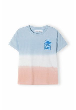 MINOTI DIP DYE SHORT SLEEVE  - Triko s potiskem - light blue white salmon