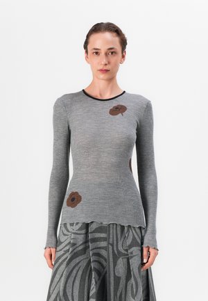 POLKKA TUMMA - Maglietta a manica lunga - dark grey/brown