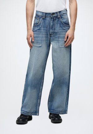 Jaded London, LOSER AIRTEX APPLIQUE - Широки дънки - blue