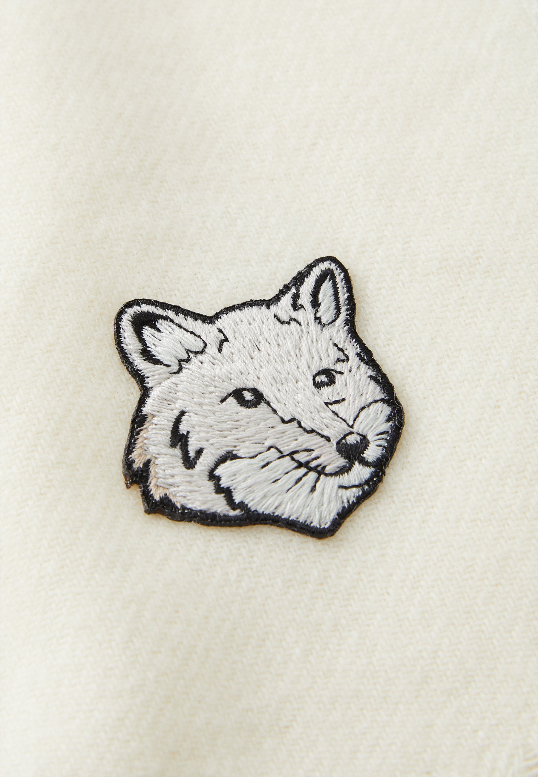 Maison Kitsuné BOLD FOX HEAD SCARF UNISEX - Scarf - paper/white