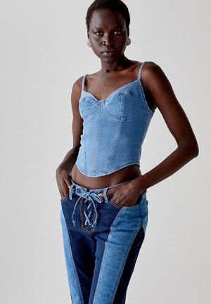 BUSTIER - Top - blu denim