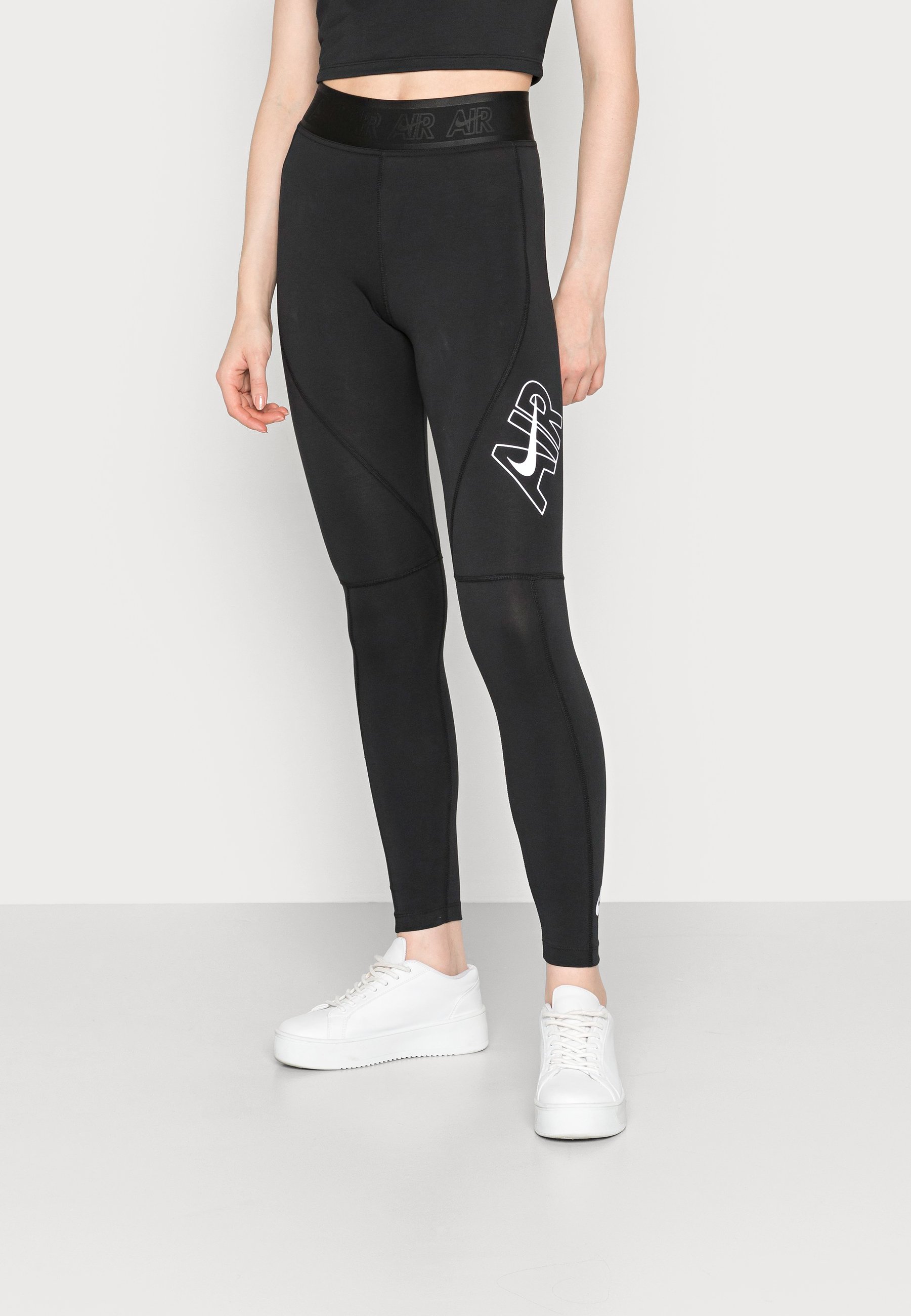 Nike Sportswear AIR TIGHTS Leggings - black/smoke grey/white/sort -