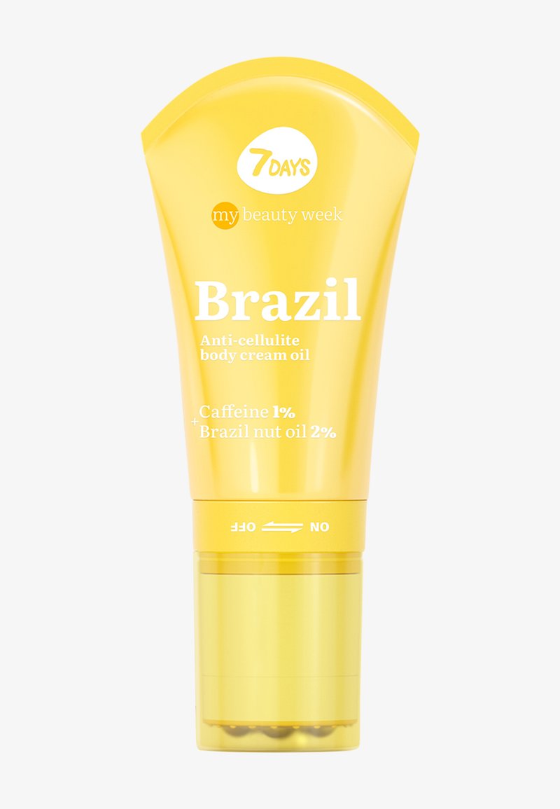 7days - MY BEAUTY WEEK BRAZIL ANTI-CELLULITE BODY CREAM OIL CAFFEINE 1%+ BRAZIL NUT OIL 2% - Kroppsolja och skimmer, Förstora