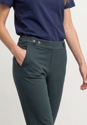 Street One, SLIM LEG HOSE IM LOOSE FIT IN SCUBAQUALITÄT - Bukser - dark shadowed teal