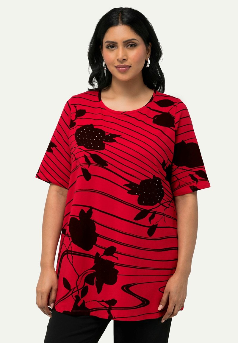 Ulla Popken Triko s potiskem - salsa