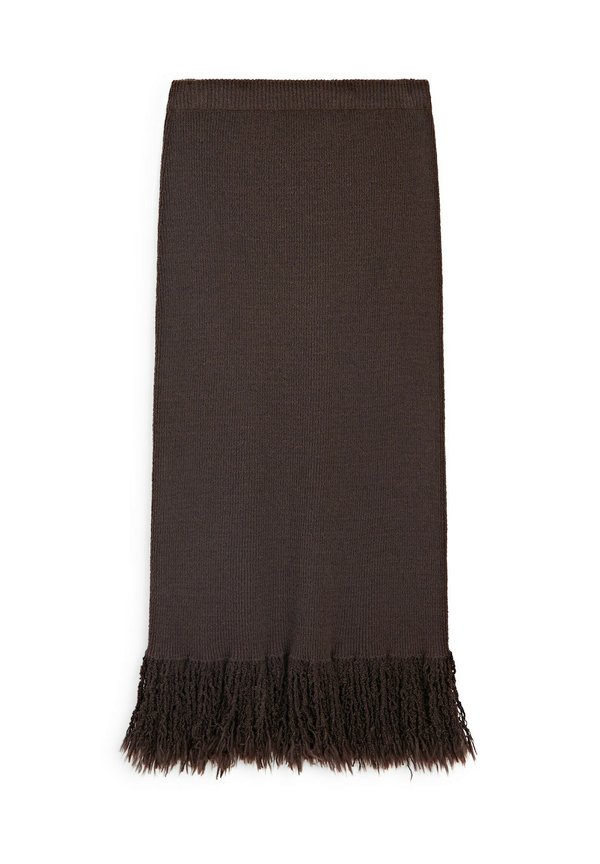 WITH FRINGED HEM - Maxi skirt3