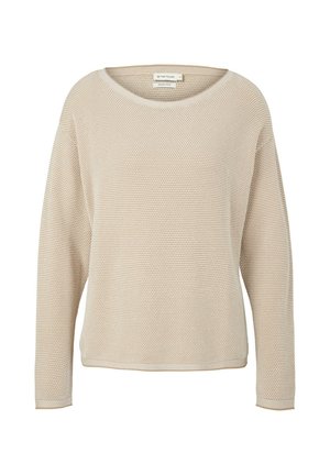 TOM TAILOR Strickpullover - beige bubble structure