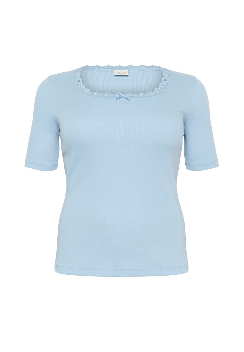 Kaffe Curve T-shirt print lichtblauw Kaffe Curve T-shirt print lichtblauw