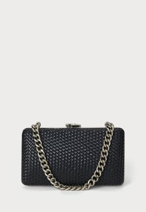 WOVEN LEATHER SMALL FRANKI CLUTCH - Clutches - black