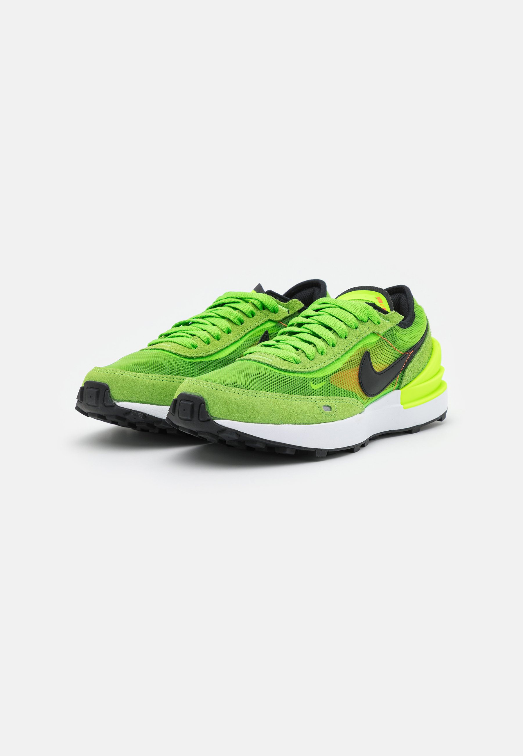 Nike Sportswear WAFFLE ONE UNISEX - Baskets basses - electric  green/black/mean green/hyper crimson/vert - ZALANDO.FR