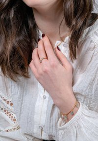 FABLE ENGLAND - FORGET-ME-NOT - Ring - blue gold-coloured Thumbnail Image 1