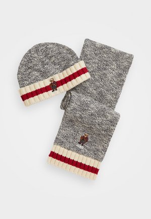 POLO BEAR COTTON HAT & SCARF SET UNISEX - Megzta kepurė - salt/pepper