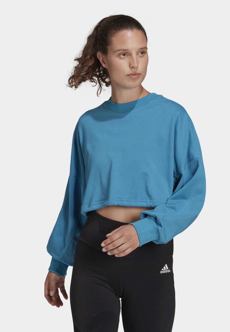 adidas Sportswear STUDIO LOUNGE SUMMER CREW Sweatshirt blue