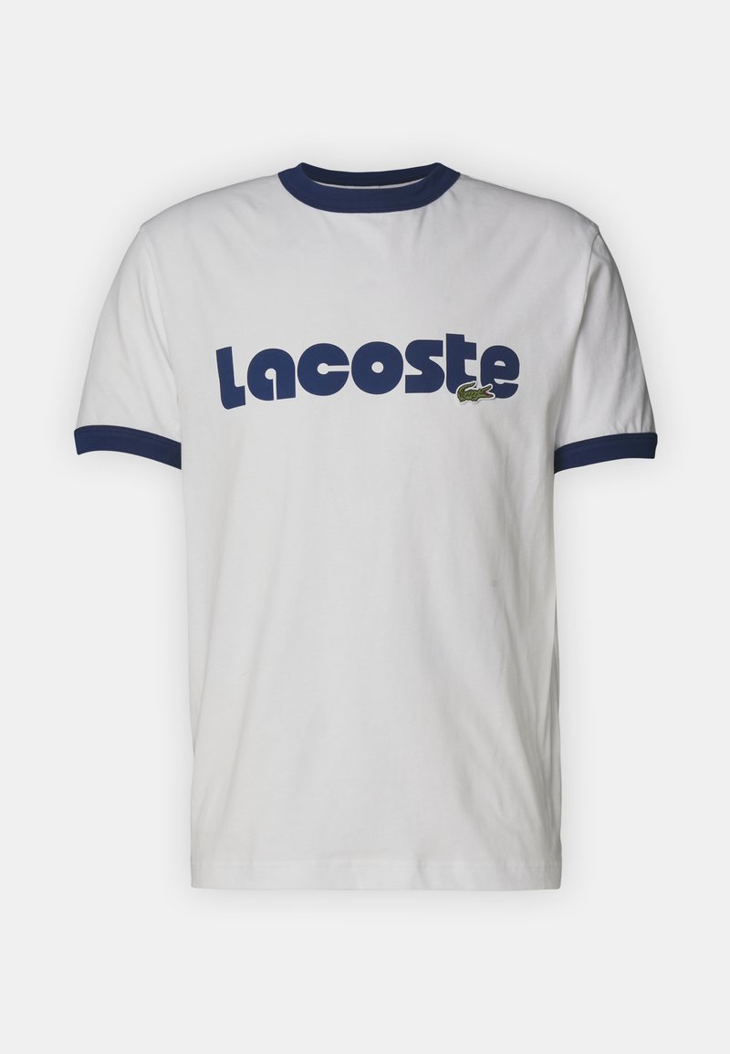 Lacoste SUMMER LOGO Print T-shirt white/globe/off-white
