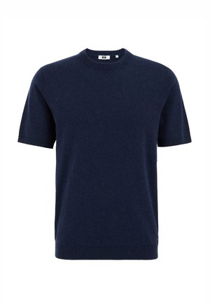 WE Fashion THE PIQUE - Paprasti marškinėliai - navy blue