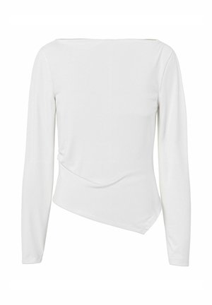 Pieces, LONG SLEEVED TOP PCSIRENE ASYMMETRICAL - Longsleeve - cloud dancer