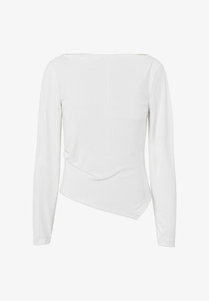 Pieces, LONG SLEEVED TOP PCSIRENE ASYMMETRICAL - Longsleeve - cloud dancer