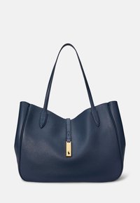 POLO ID LEATHER LARGE TOTE - Tote bag - marine navy
