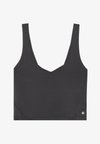 ESSENTIAL QUICK DRY CROPPED FITTED SLEEVELESS TOP - Topper - dark grey