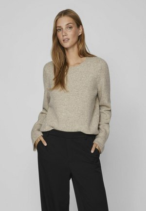 Vila Juli-Girocollo L/S Knit-Noos Maglione, Rosso Mattone, XL