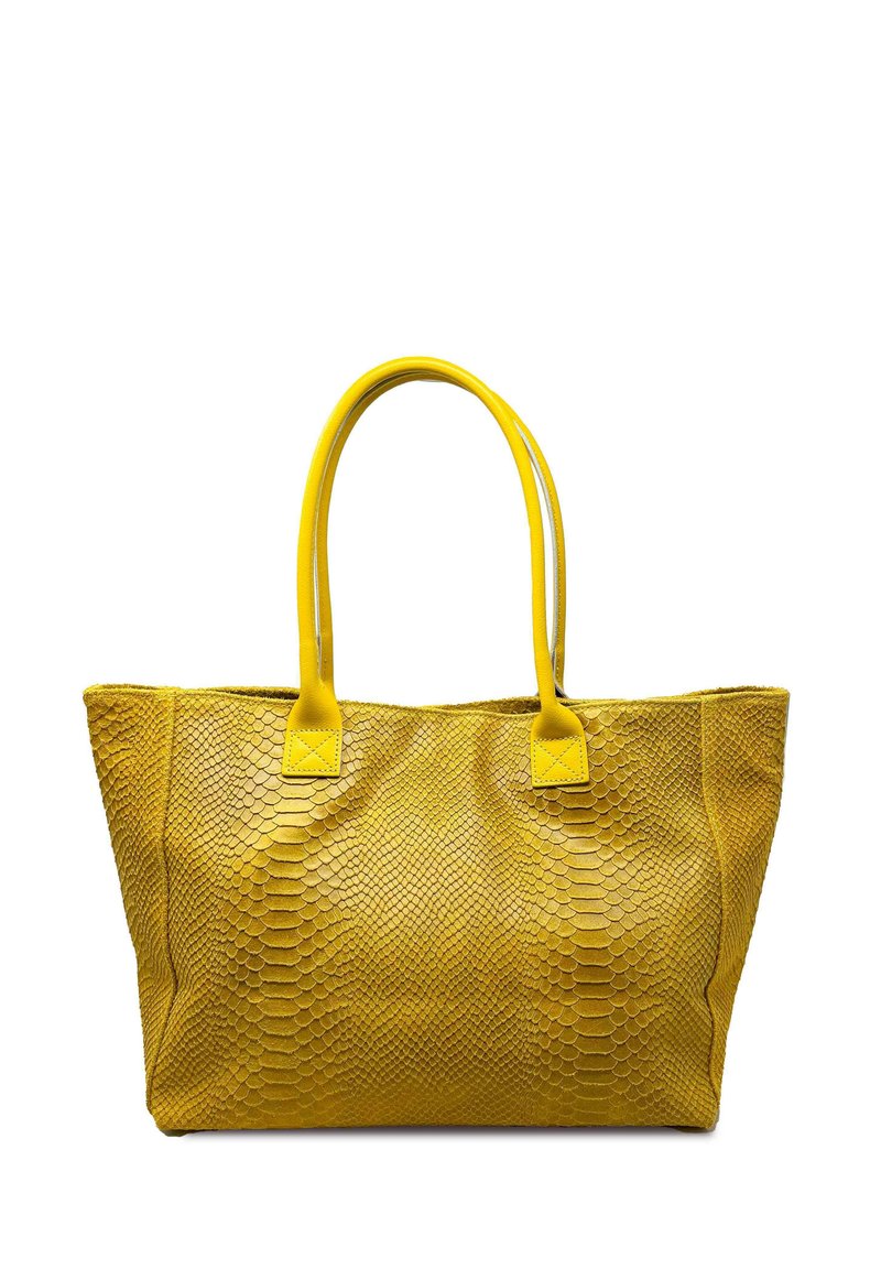 CHICCA BORSE Shopping bag - pitonato senape