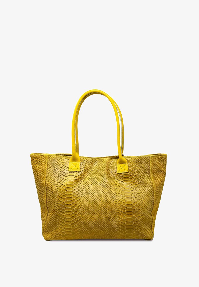 CHICCA BORSE Bolso shopping - pitonato senape