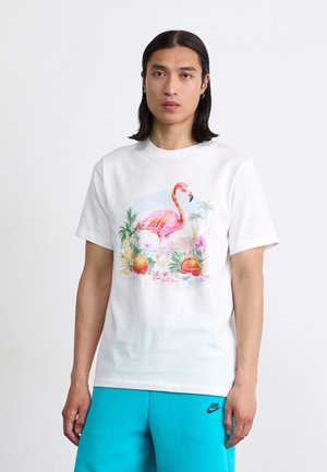 Jordan FLAMINGO CREW - T-shirt print - white