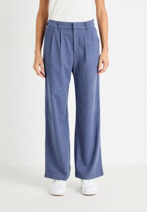 TAILORED WIDE LEG - Trousers - navy blazer