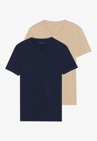 2 PACK - T-shirt basique - navy blazer/humus