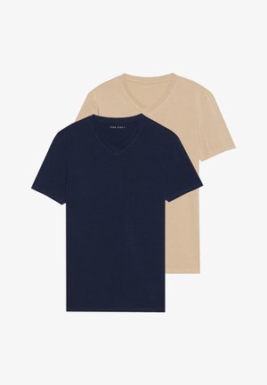 2 PACK - Osnovna majica kratkih rukava - navy blazer/humus