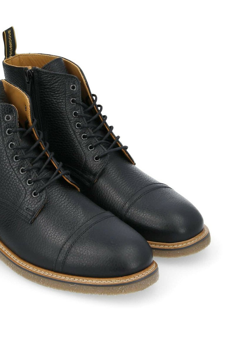 Schmoove Lace-up ankle boots - grained leather/black - Zalando