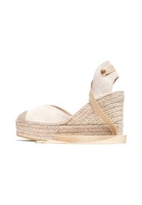 LECCE - Wedges - taupe platinum suede