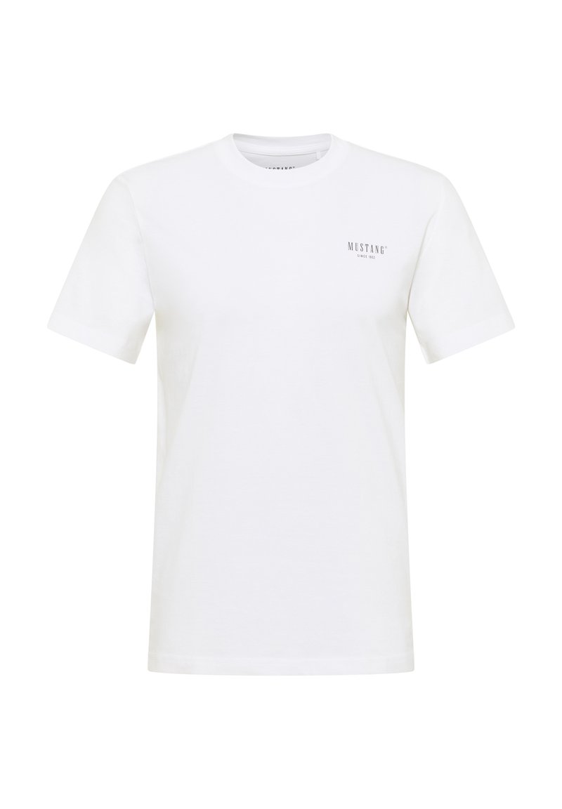 Mustang STYLE AUSTIN REGULAR-FIT - Print T-shirt - weiß