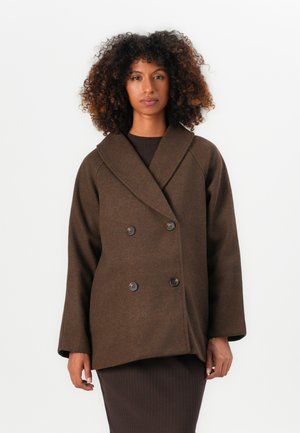 OLMCARRIE BELT COAT - Short coat - chocolate brown