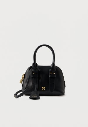 Pinko BOWLING BAG ZIP MINI - Cross body bag - nero limousine/matt gold-coloured