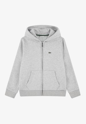 Lacoste CORE FULL ZIP UNISEX - Sweater met rits - light grey