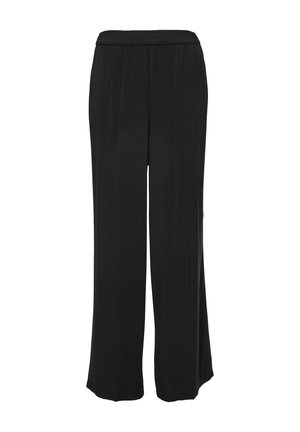 s.Oliver MIT WEITEM BEIN - Stoffhose - schwarz