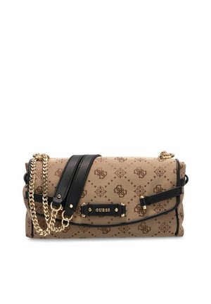 Guess, DOROTHY CONVERTIBLE CROSSBODY FLAP - Schoudertas - latte logo black