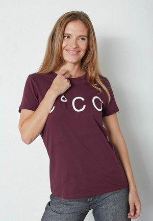 Print T-shirt - winered