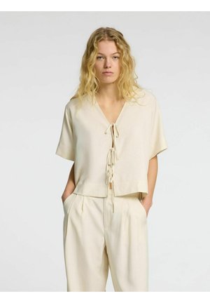 SLFNATUK 2/4 BOXY TIE  B - Bluza - birch