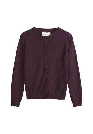 MELA, DAMEN FEINSTRICK CARDIGAN NAMEEN - Vest - elderberry melange